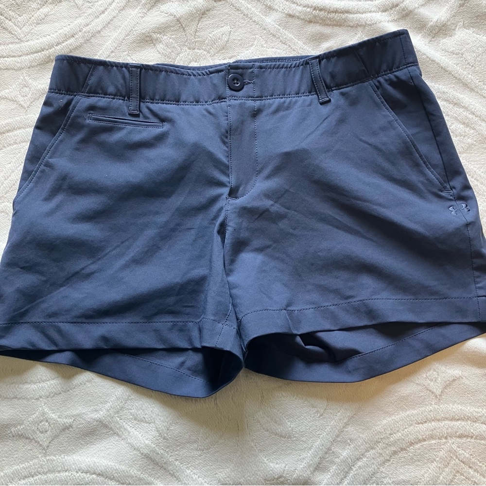 Dark Blue Under Armour adjustable dry fit shorts